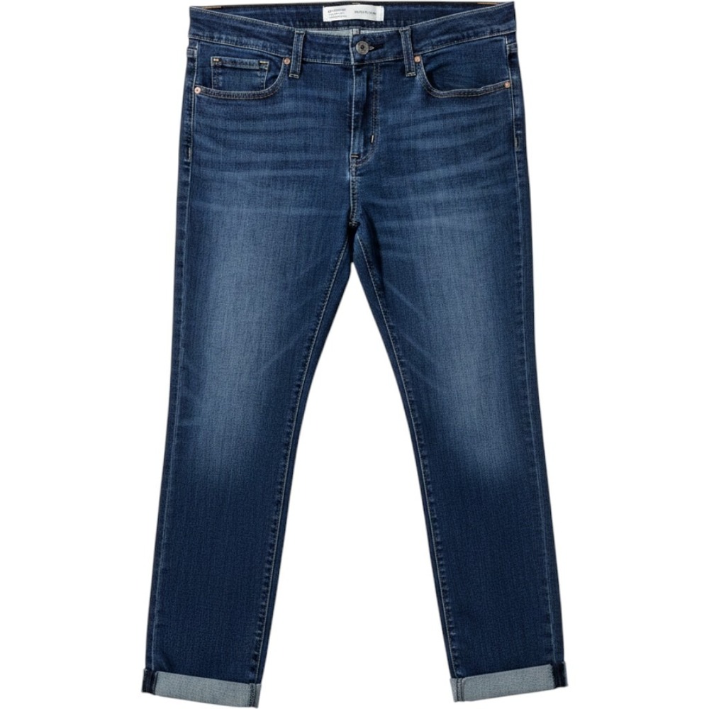 Signature by Levi Strauss Mid Rise Boyfriend Jeans Dark Wash 16 W33 36738-0075